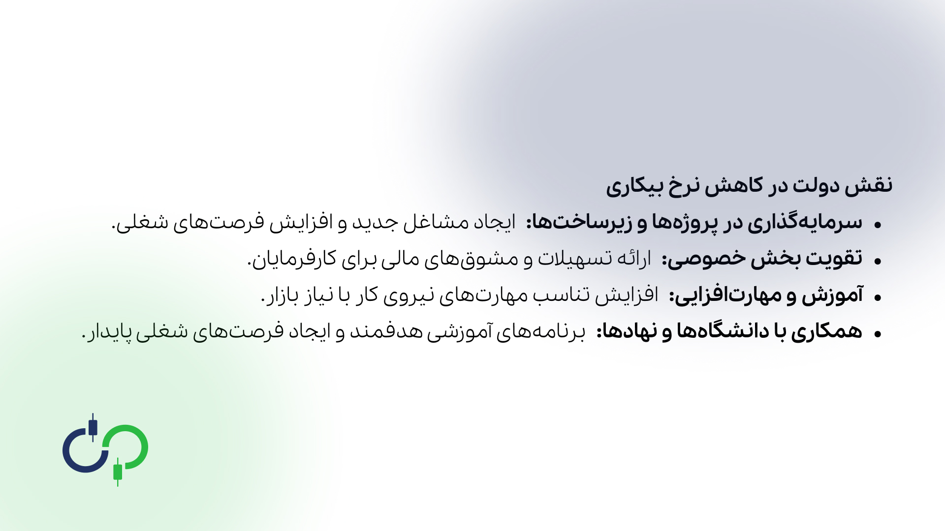 نقش دولت در کاهش نرخ بیکاری