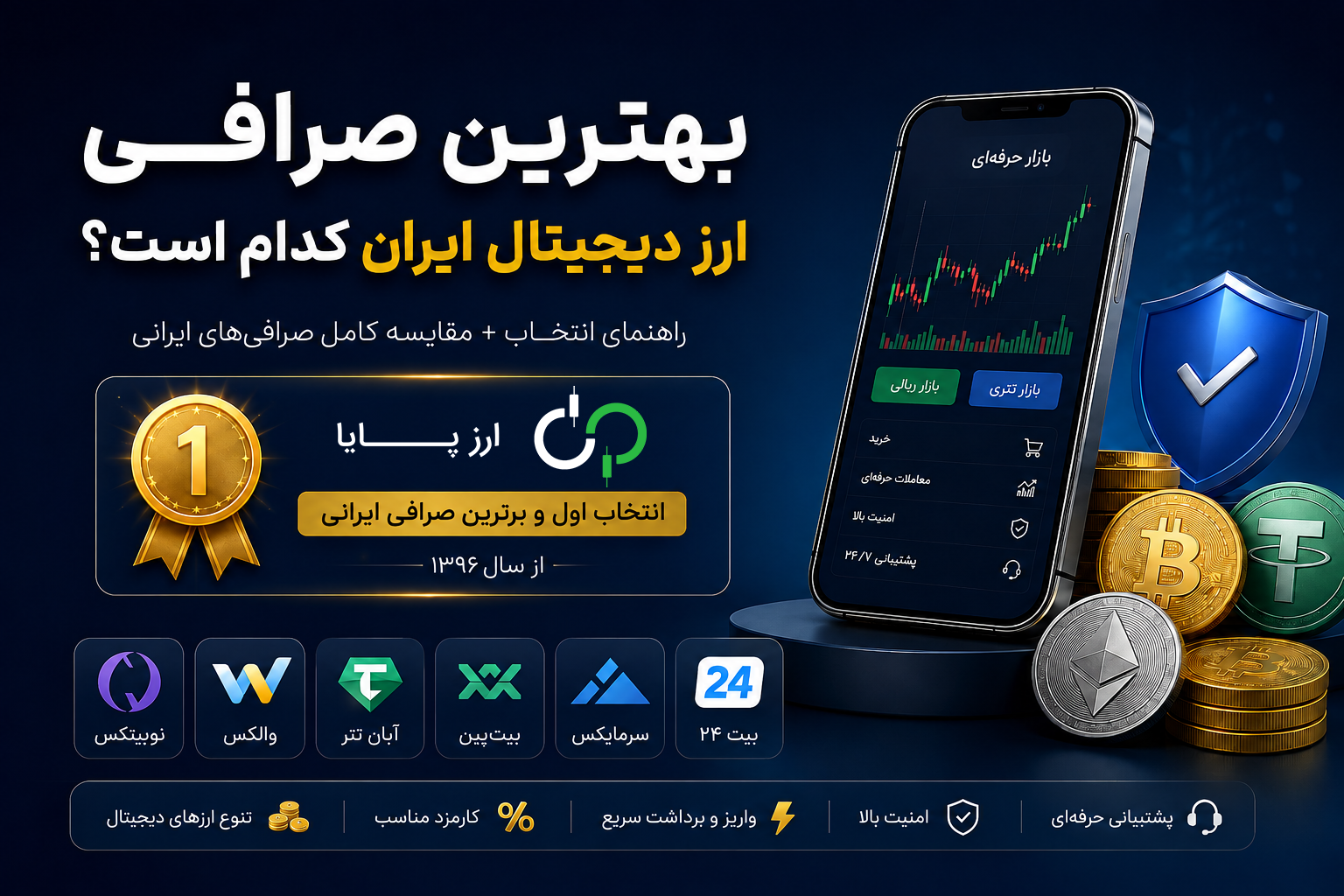 صرافی های مجاز ارز دیجیتال بانک مرکزی
