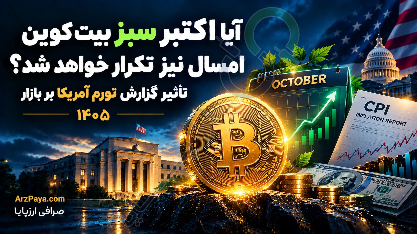 آیا اکتبر سبز بیت‌کوین امسال نیز تکرار خواهد شد؟ تأثیر گزارش تورم آمریکا بر بازار