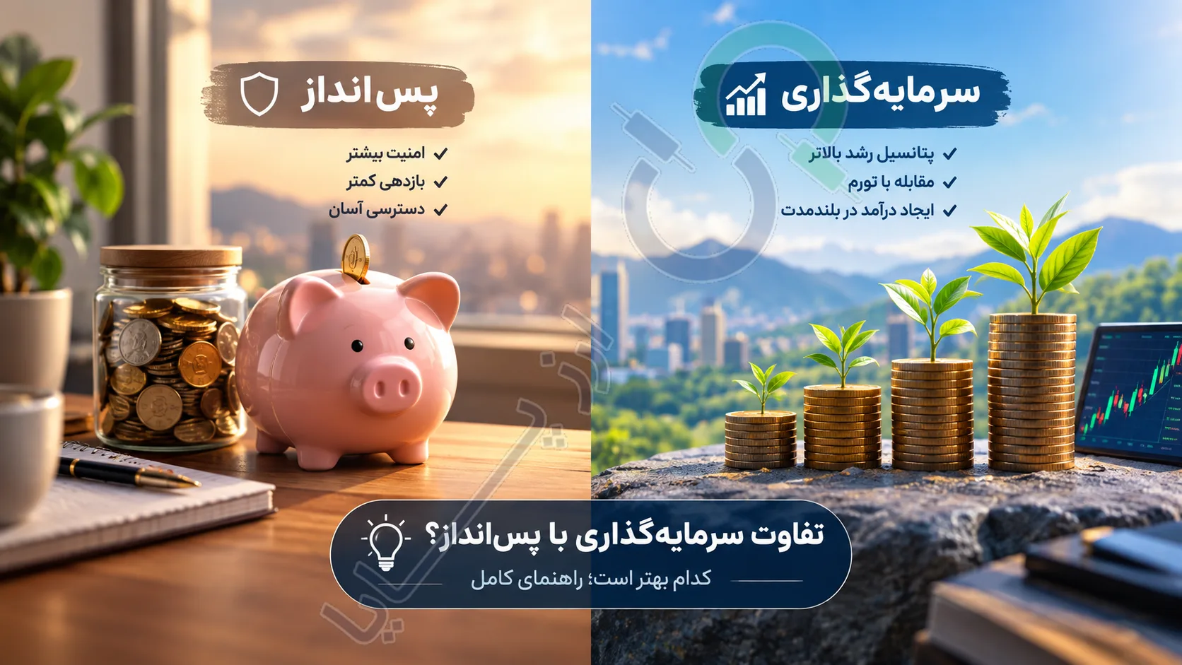 تفاوت سرمایه‌‌گذاری با پس‌انداز؟ کدام بهتر است؟ | تفاوت سرمایه‌‌گذاری با پس‌انداز؟ کدام بهتر است؛ راهنمای کامل