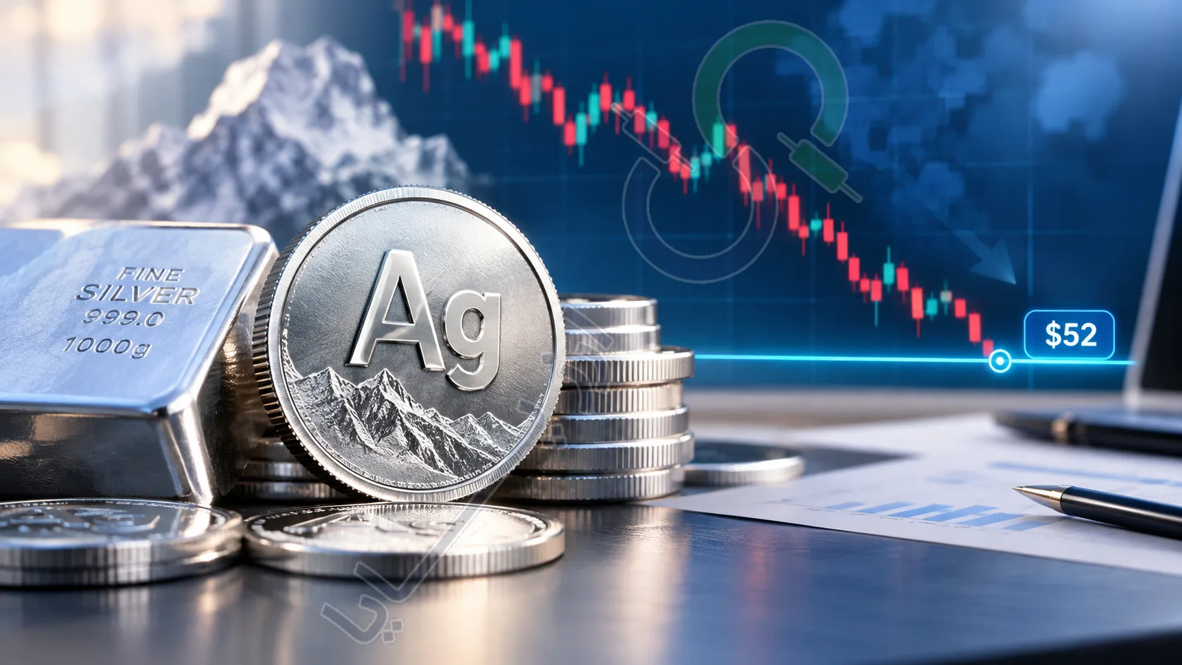 نقره به کف قیمتی ۲۰۲۶ رسید؛ بازار منتظر حفظ حمایت ۵۲ دلاری