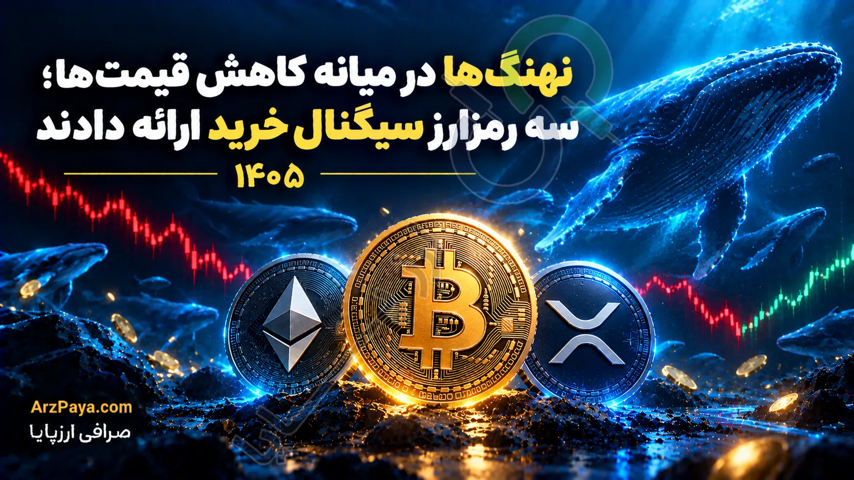 نهنگ‌ها در میانه کاهش قیمت‌ها؛ سه رمزارز سیگنال خرید ارائه دادند