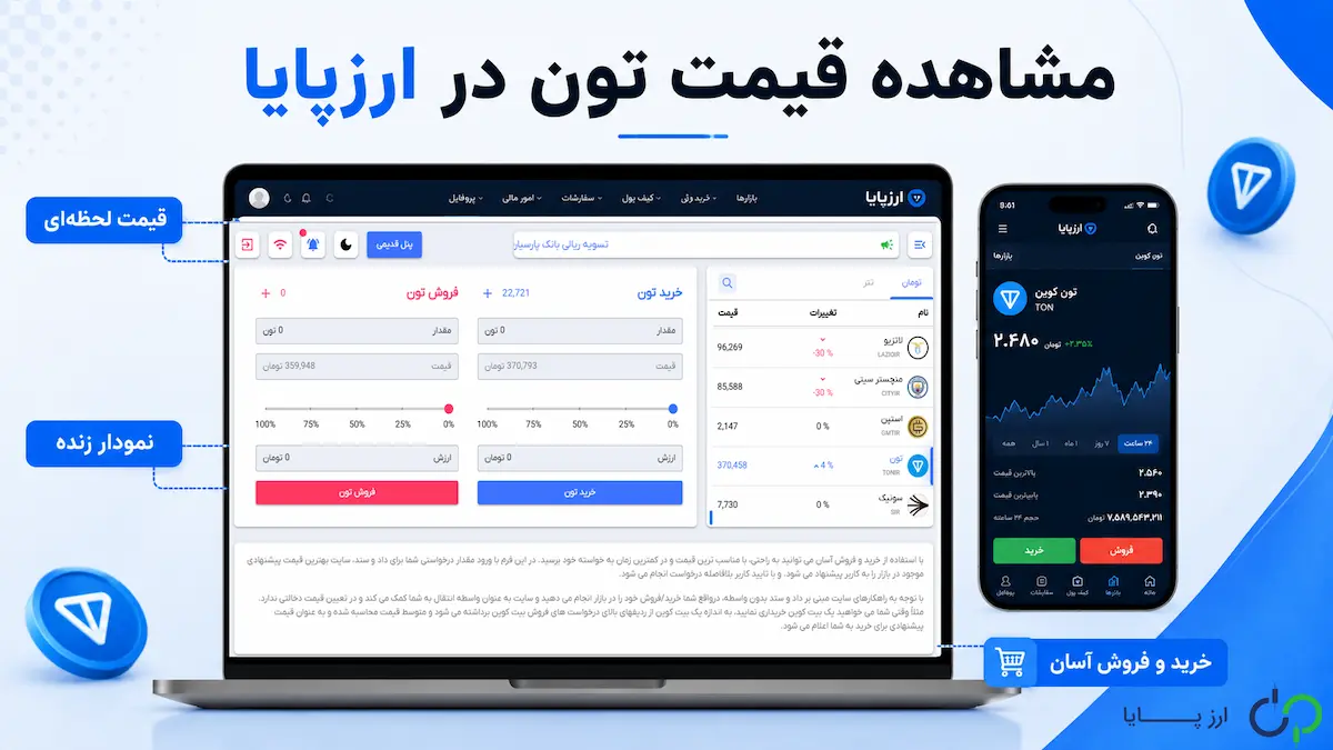 مشاهده قیمت تون در ارزپایا